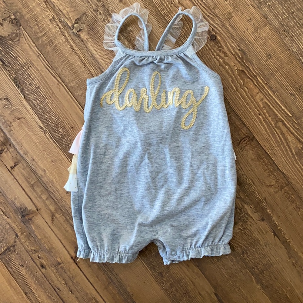 Mudpie “darling” romper, 6-9m